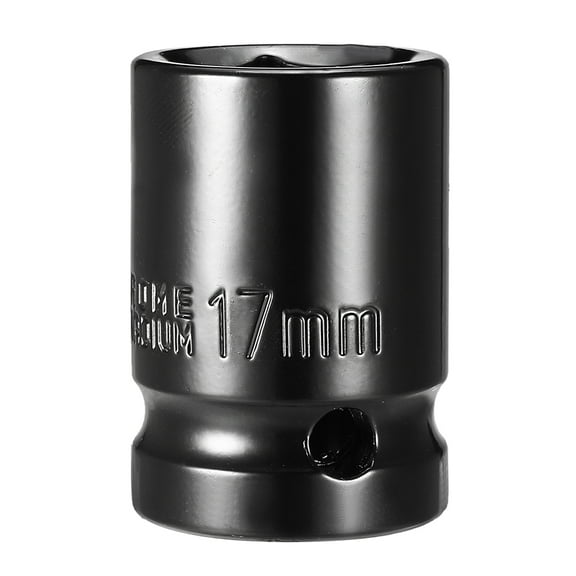 1/2-inch Drive 17mm 6-Point Shallow Impact Socket, Cr-V Steel