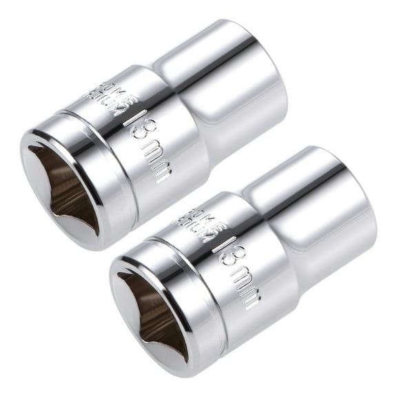 1/2-inch Drive E13 Universal Spline Shallow Socket 12-Point Cr-V Steel 2 Pcs