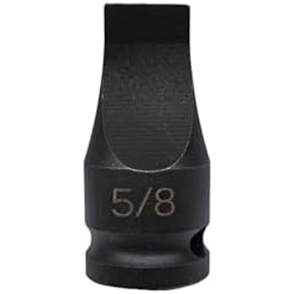1/2-inch Drive Slotted Screwdriver Bit Socket/Drag Link Socket, 5/8" Width x 3/32" Thickness Tip, Heat-Treated Cr-Mo Alloy Steel