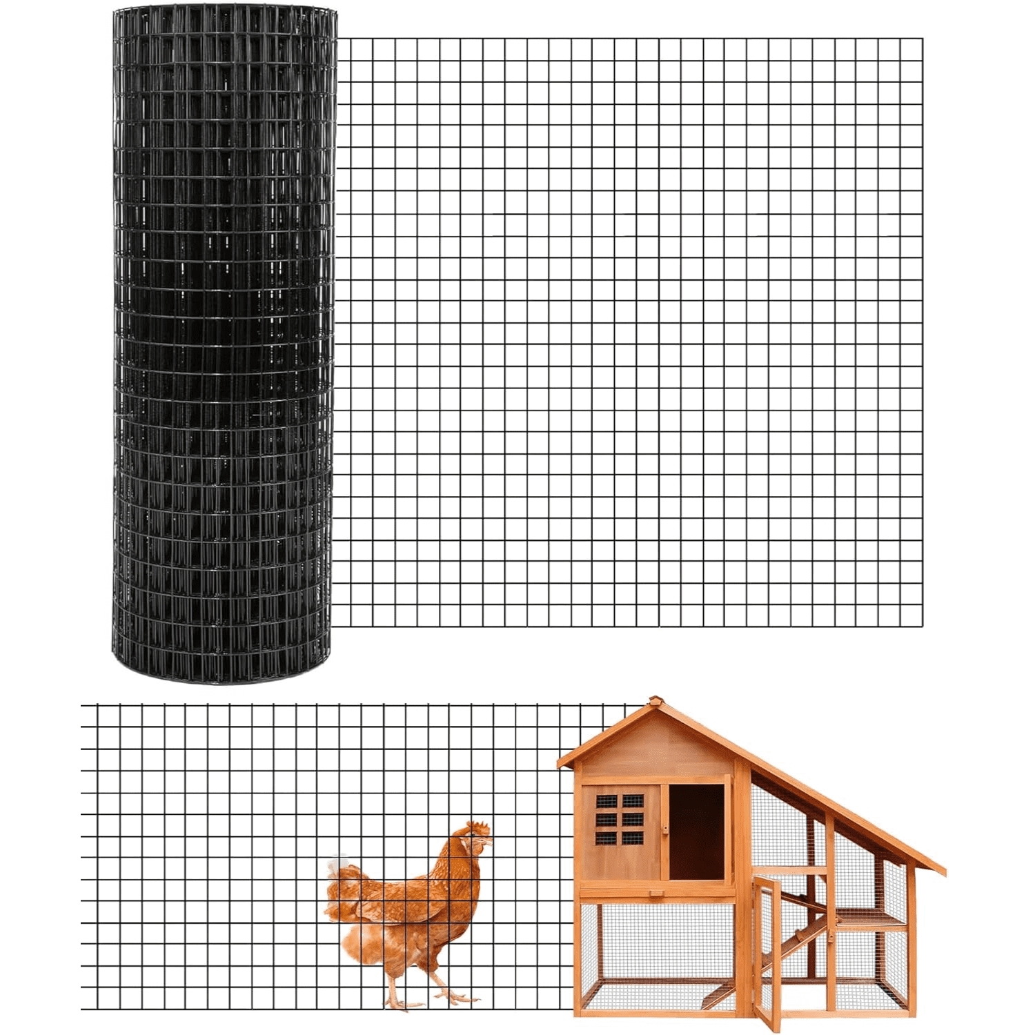1/2 inch Hardware Cloth - Hot-Dip Galvanized After Welding Wire Mesh Roll  Chicken Fence, Rabbit Guard, Tree Protection Heavy Duty Metal Screen