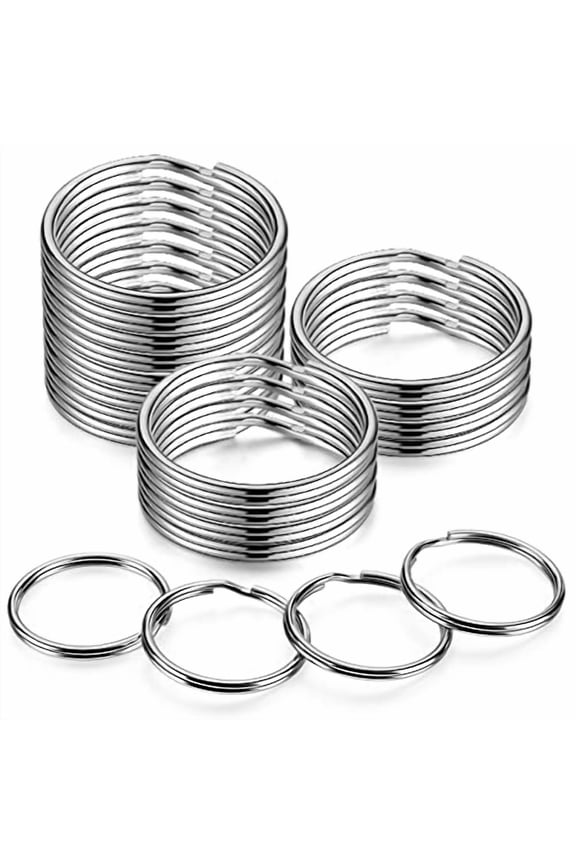 1.2 inch Key Rings (Round) Bulk (30pcs),30mm Sliver Metal Spilt Key Rings Set,for Kechain Chain/Dog Collar tag/DIY Craft Jewelry Making/Car Key