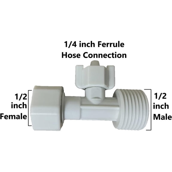 1/2 inch T-Adapter for Hot Water Bidet Connections and under the sink water connections.