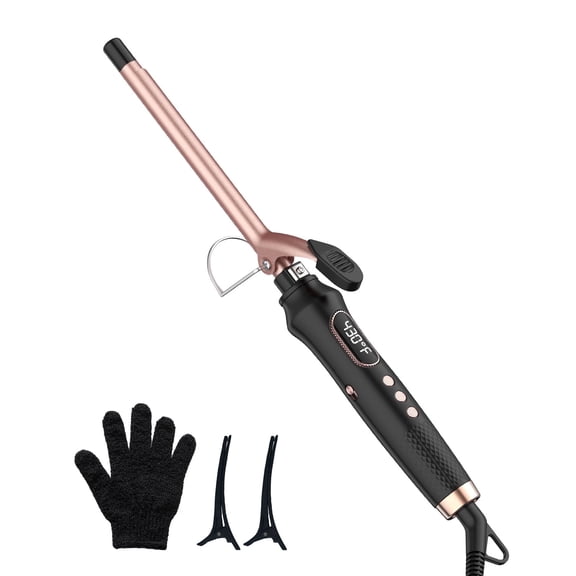 1/2 inch Curling Iron,100-240V Dual Voltage Culing Wand,Long Barrel Curling Iron Hair，Fast Heating Hair Curler with 12 Heat Settings with LED Display