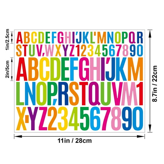 1+2 inch letter sticker self-adhesive waterproof suitable for water bottle handbook scrapbook poster letter sticker