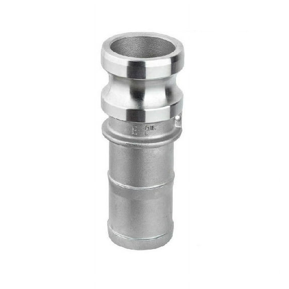 1/2 inch to 4 inch Type E Male Camlock Stainless Steel 304 Trash Pump Adapter with Hose Barb
