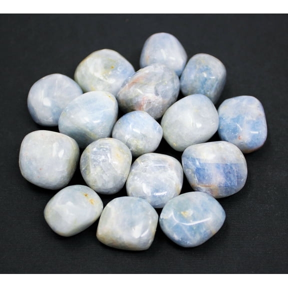 1/2 lb Bulk Blue Calcite Tumbled Stones, Medium (Crystal Healing Reiki) 8 oz