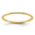 thumbnail image 1 of 1.2 mm 10K Gold Half Round Stackable Band Ring, Yellow - Size 5.5, 1 of 1