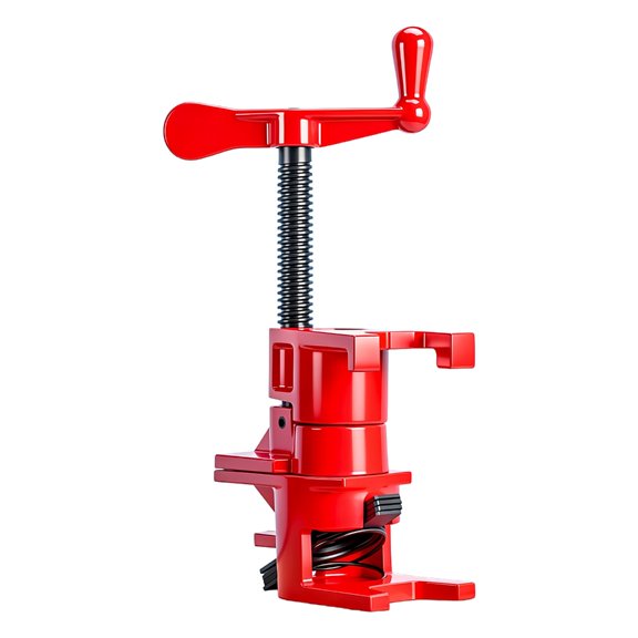 1/2 or 3/4 Thread Wood Board Clamping Tool with Pipe-Mount Clamp Form and Threaded Metal Body for Furniture Assembly and Board Joining