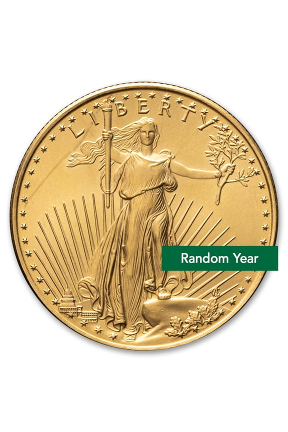 1/2 oz American Gold Eagle Coin BU - Random Year