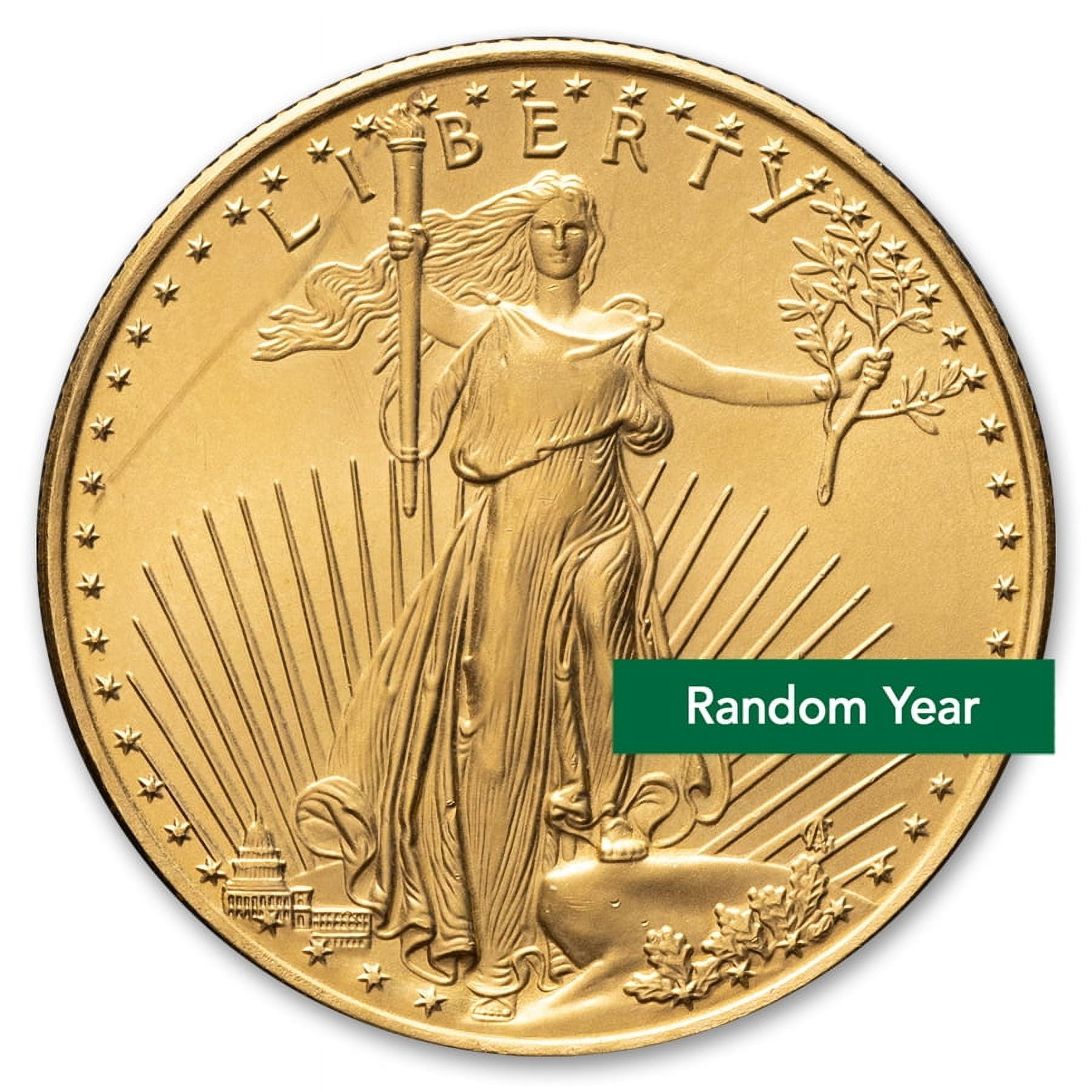U.S. MINT 1/2 oz American Gold Eagle Coin BU - Random Year