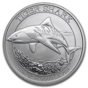 1/2 oz Australian Perth Mint Wildlife Series Silver Coin   Tiger Shark