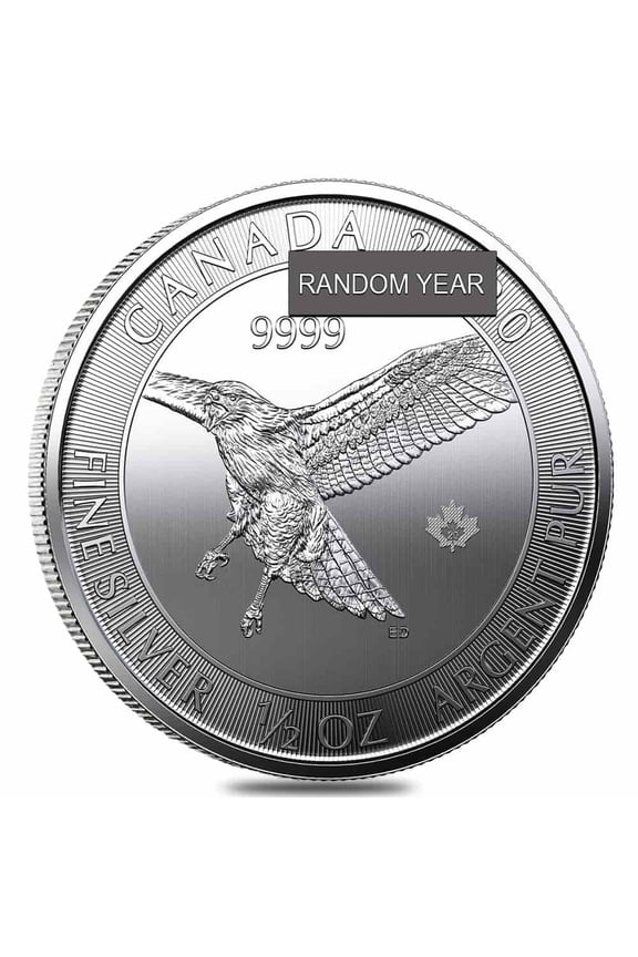 1/2 oz Canada Red-Tailed Hawk Silver Coin BU (Random Year)