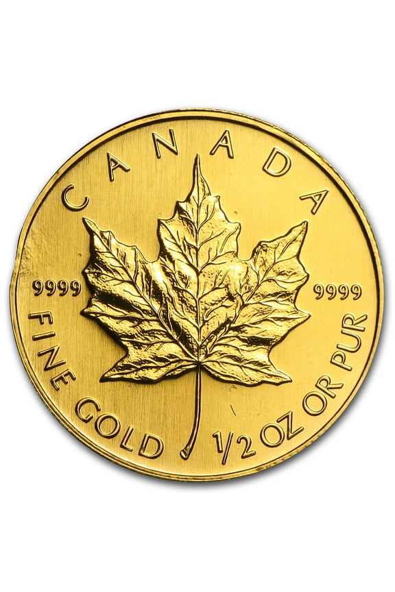 1/2 oz Gold Canadian Maple Leaf (Abrasions)