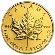 1/2 oz Gold Canadian Maple Leaf Abrasions