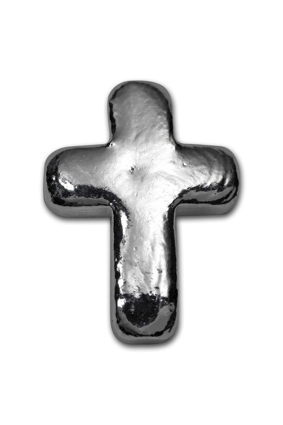 1/2 oz Hand Poured Silver Cross
