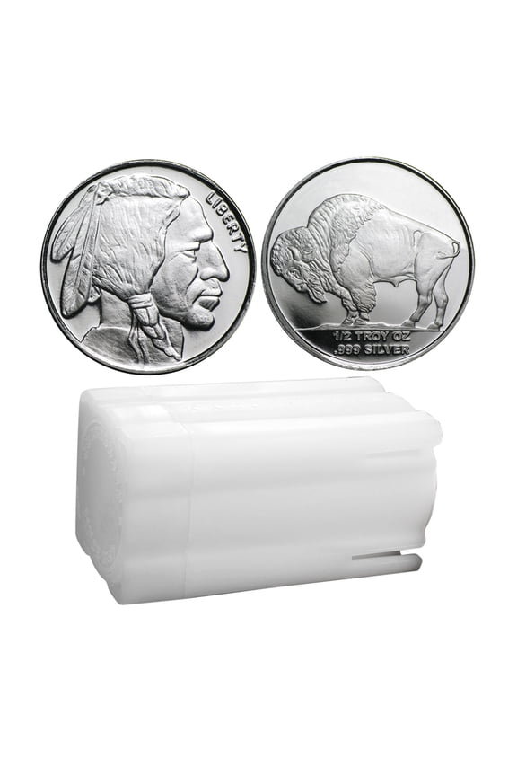1/2 oz Silver Buffalo Round - Tube of 20
