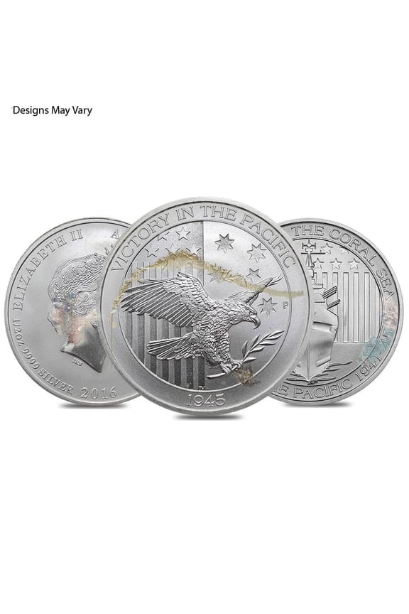 1/2 oz Silver Coin Random Mint (Milky, Scruffy, Toned)