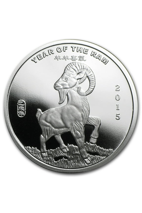 1/2 oz Silver Round - APMEX (2015 Year of the Ram)