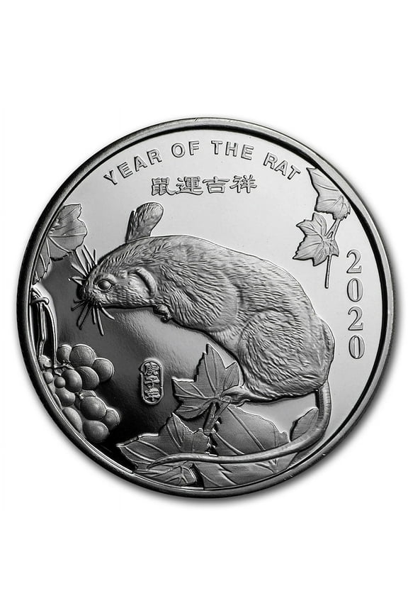 1/2 oz Silver Round - APMEX (2020 Year of the Rat)