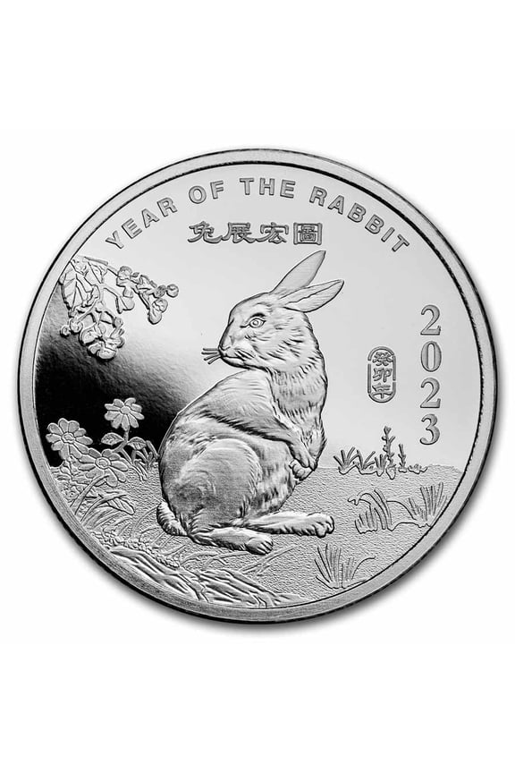 1/2 oz Silver Round - APMEX (2023 Year of the Rabbit)