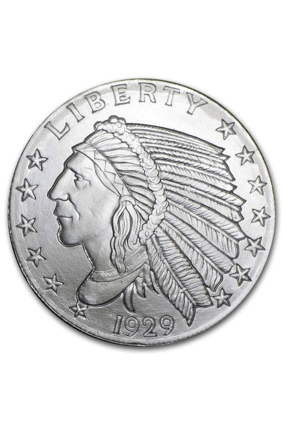 1/2 oz Silver Round - Incuse Indian