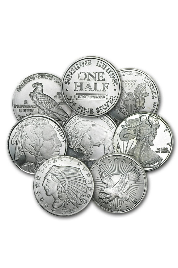 1/2 oz of .999 Fine Silver Round Precious Metal, Secondary Market
