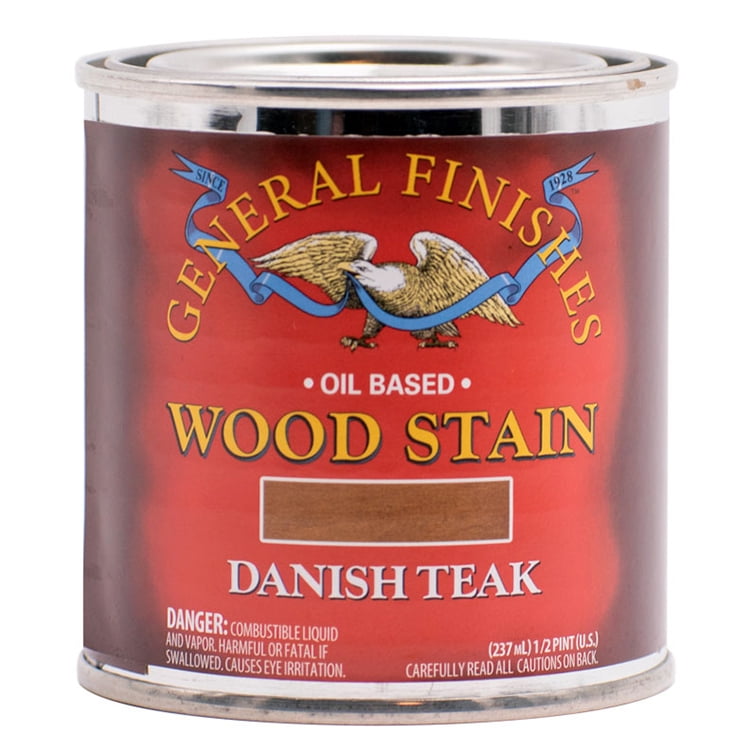 1/2 pt General Finishes DTHP Danish Teak Wood Stain OilBased