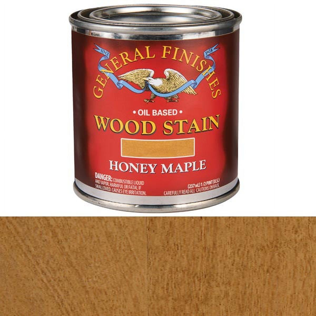 1/2 pt General Finishes HMHP Honey Maple Wood Stain OilBased