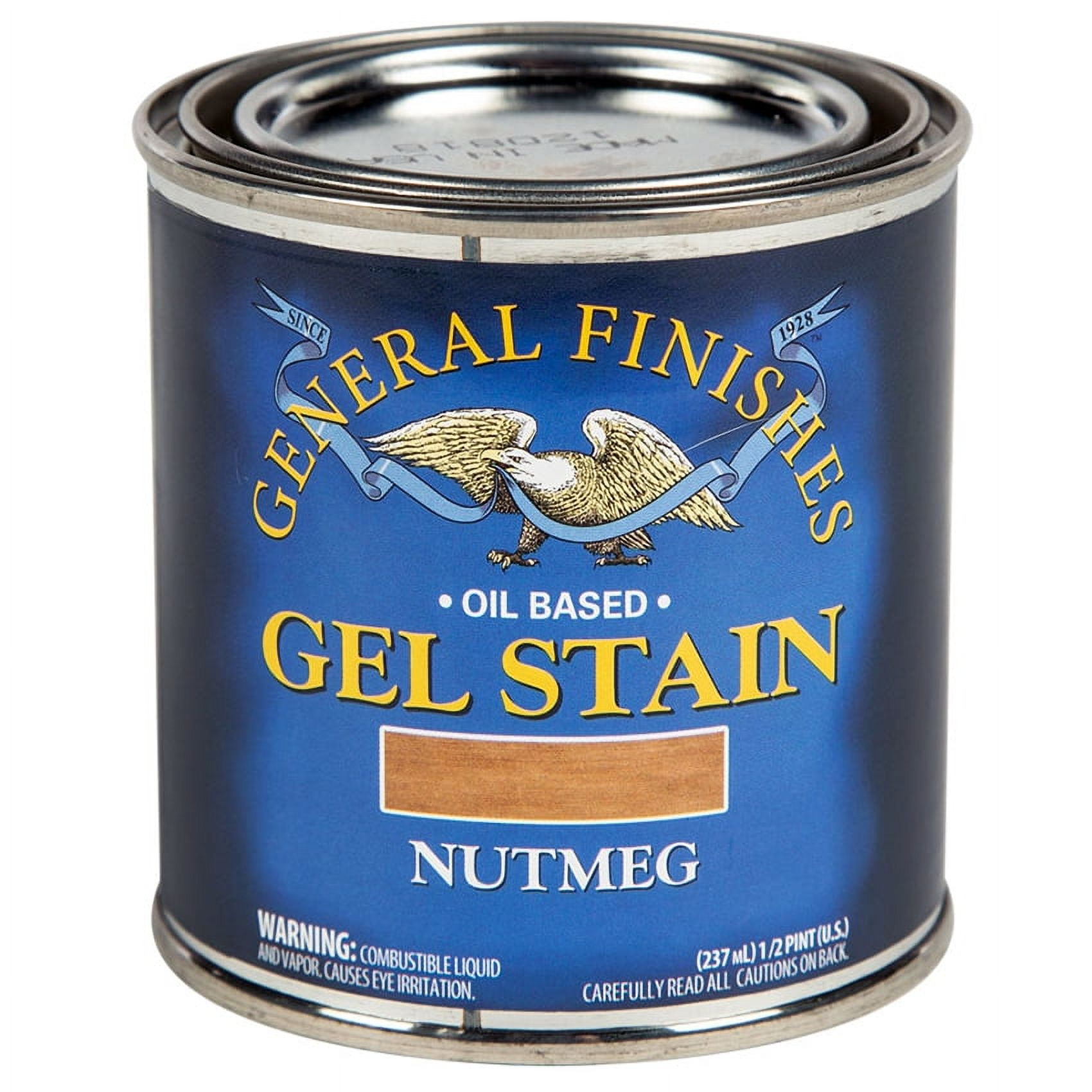 1/2 pt General Finishes NH Nutmeg Gel Stain OilBased Heavy Bodied