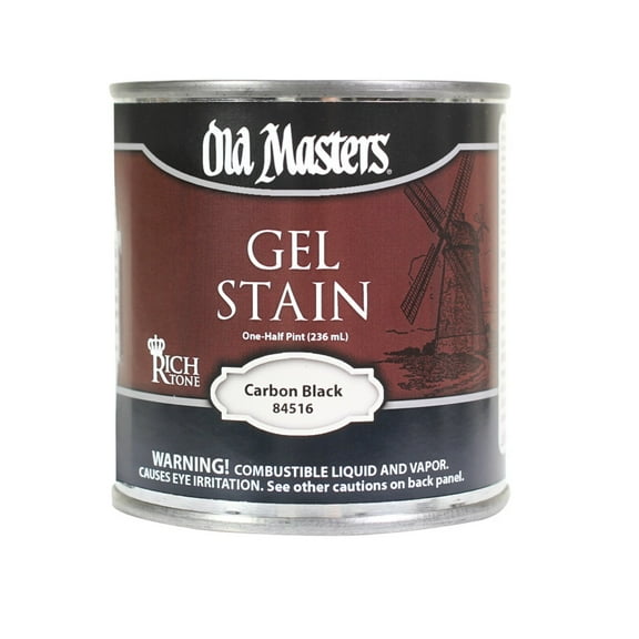 1/2 pt Old Masters 84516 Carbon Black Gel Stain Oil-Based Stain