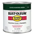 thumbnail image 1 of Rustoleum Stops Rust 7738 730 1/2 Pint Hunter Green Protective Enamel Oil Base Paint, 1 of 2