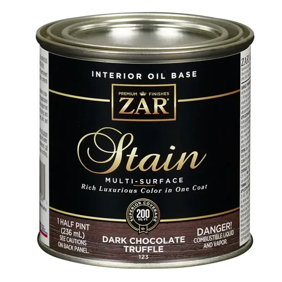 1/2 pt UGL 12306 Dark Chocolate Truffle Zar Interior Oil-Based Wood Stain