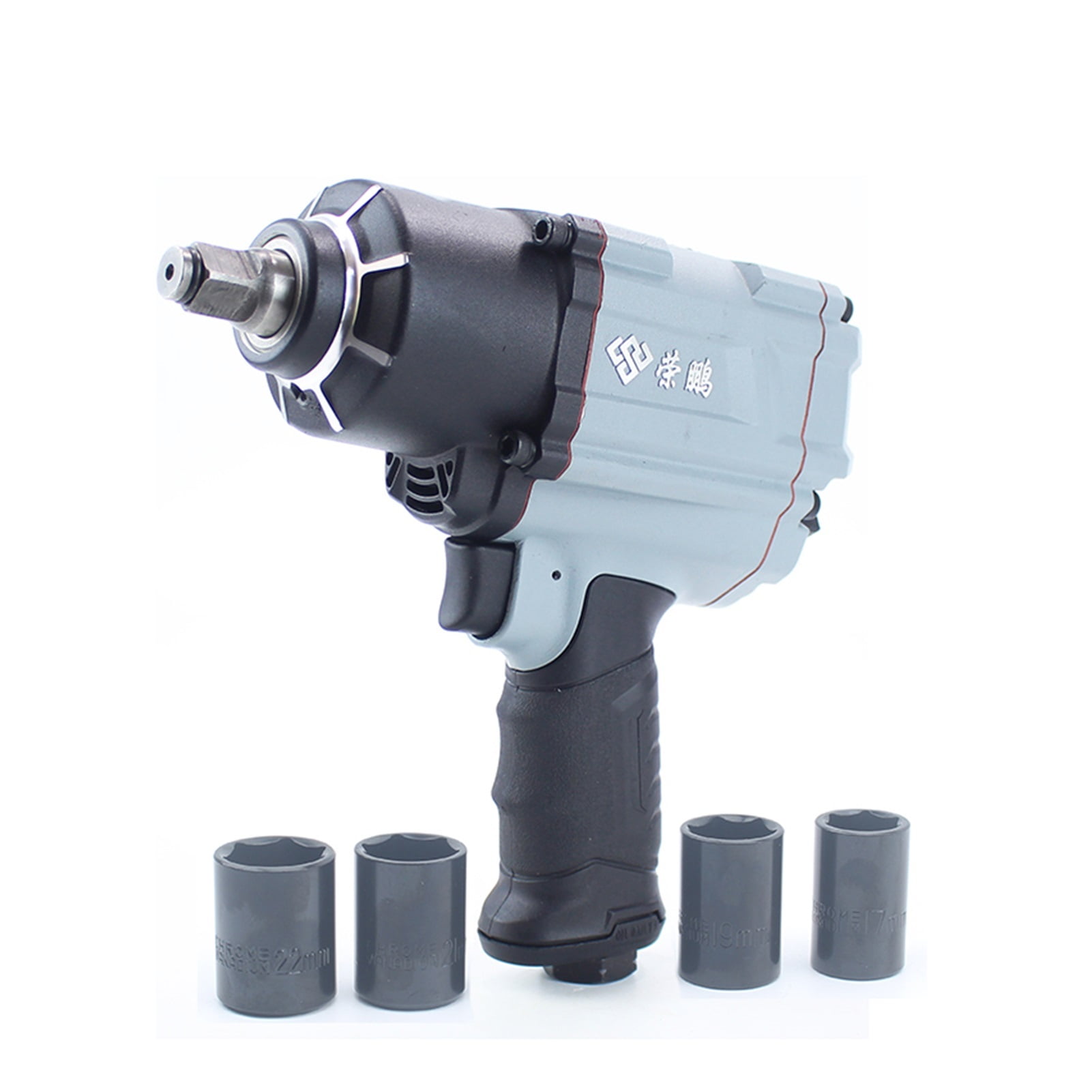 1/2" Pneumatic Impact Wrench Spanner Key Professional Auto Repair Tools Wrench 1200N.M With Sockets 17mm 19mm 21mm 22mm ,Efficient and Reliable