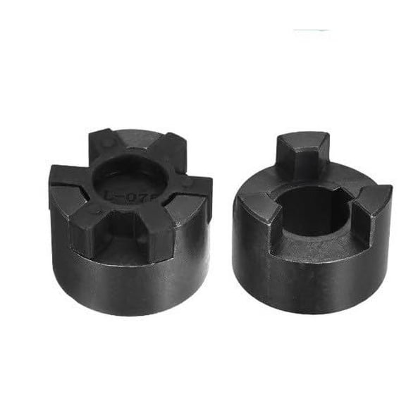 1/2" to 1" L075 Flexible 3-Piece L-Jaw Coupling Set & Buna-N,NBR Rubber Spider