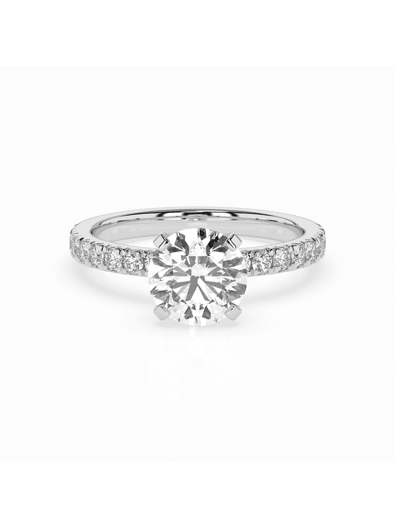 1/2 to 5 Carat F VS1 Lab Grown Diamond Engagement Ring in 14k White, Yellow and Rose Gold