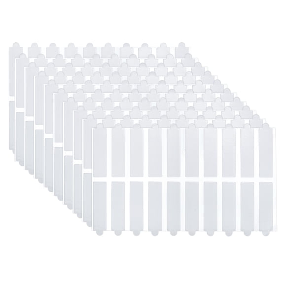 1.2" x 0.3" Adhesive Stick Dots, 200 Pcs Double Sided Sticky Dots, Clear Sticky Tack Rectangular Removable Adhesive Mounting Putty with Pull Tab for Wall Hanging