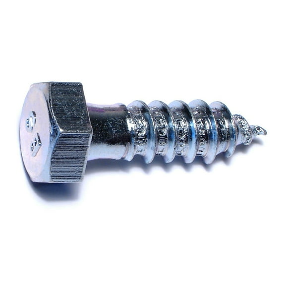 1/2" x 1-1/2" Zinc Plated Grade 2 / A307 Steel Hex Head Lag Screws HLSHS-471