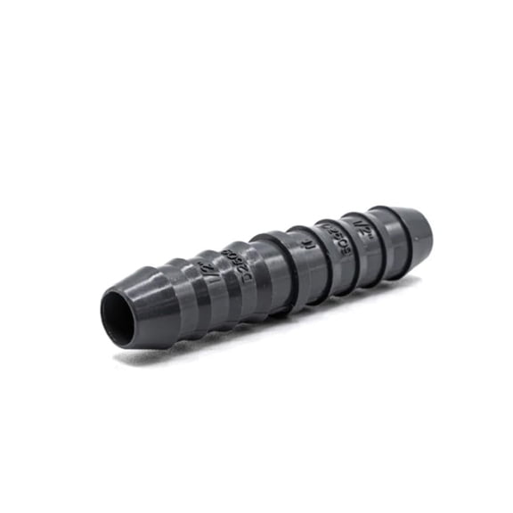 1/2" x 1/2" Barbed Insert PVC Reducing Coupling, Sch 40, Gray