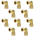 thumbnail image 1 of 1/2" x 1/2" Compression x Male NPT 90 Degree Forged Elbow Brass Fitting 10-Pack, 1 of 4