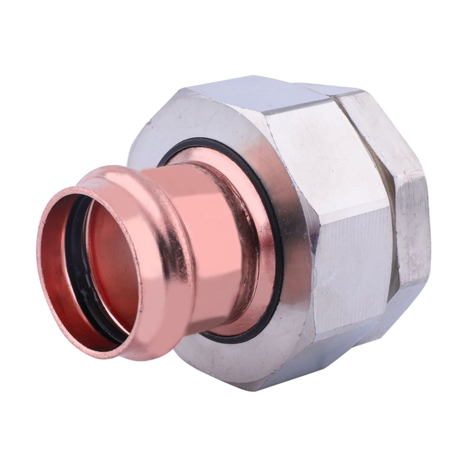 1/2'' x 1/2'' Copper Press Dielectric Female Union with Stainless Steel Nut