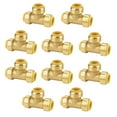 thumbnail image 1 of 1/2 x 1/2 x 1/2 Inch (0.50x0.50x0.50) Push To Connect Fitting Tee for PEX, Copper, CPVC Pipe, Brass Plumbing Fitting with Stiffener, No Lead, 1 of 6
