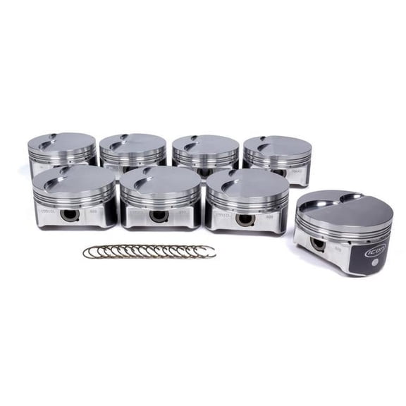 1.2 x 1.2 x 3 mm Ring Groove Premium Forged Piston for Minus 4.0cc, GM LS-Series - Set of 8