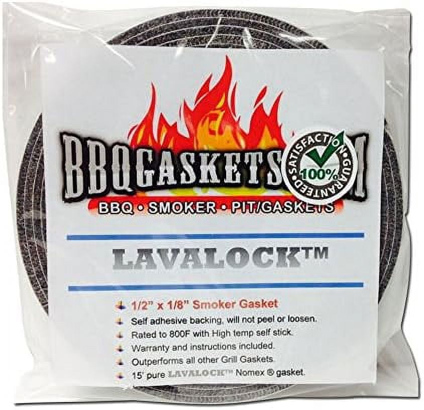 1/2" x 1/8" LavaLock High Temp BBQ Gasket Smoker Seal for Nomex Door