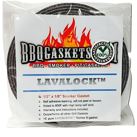 1 2 x 1 8 Lavalock High Temp Nomex BBQ HT gasket smoker seal self stick grey