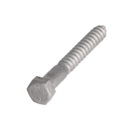 1/2" x 10" (25 Pack) Hot Dipped Galvanized Lag Screw for Exterior Use, Grade 307A, Partially Threaded - by