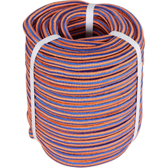 1/2 x 100FT, High Force Braided Polyester Arborist Tree Rope, 24 Strand Bull Rope, Extra Abrasion Resistant, UV Resistant Heavy Duty Tree Rope for Swings,Camping(Blue and Orange)