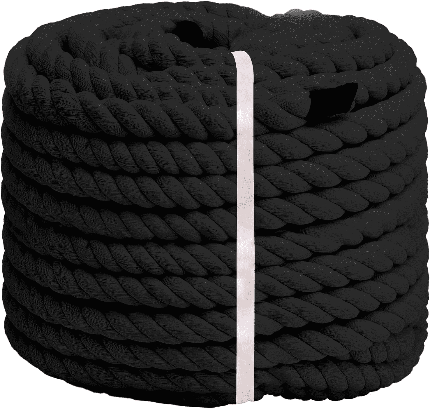 1/2" x 100FT, Natural 3-Strand Twisted Cotton Rope, Thick Braided Soft Macrame Cord for DIY Crafts, Home Decor, Plant Hangers & Outdoor Projects(Black)