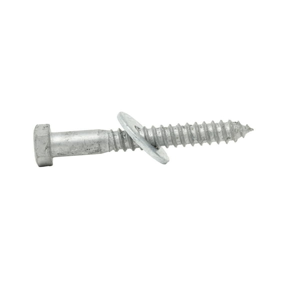 1/2" x 14" Hot Dipped Galvanized Lag Screws w/Flat Washers, Grade A, Quantity 20- by Fastener Depot, LLC