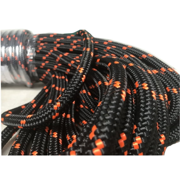 1/2" x 150' Arborist Double Braid Polyester Rope, Black/Orange