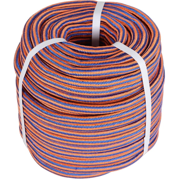 1/2 x 150FT, High Force Braided Polyester Arborist Tree Rope, 12 Strand Bull Rope, Pulling Rope, Heavy Duty Tree Rope for Swings, Camping (Blue and Orange)